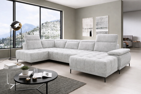 FELICE XL 139" x 80" x 70" Wide Sectional with Electric Seat Extension