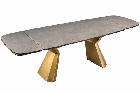 Aramis 63" Martha Bronze Extendable Dining Table