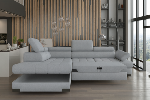 SULTAN L 103.5" x 88" Wide Sleeper Sectional with Storage