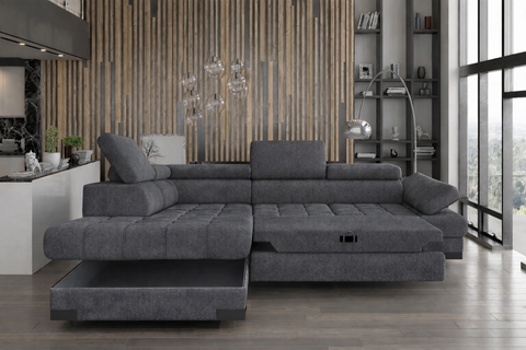 SULTAN L 103.5" x 88" Wide Sleeper Sectional with Storage