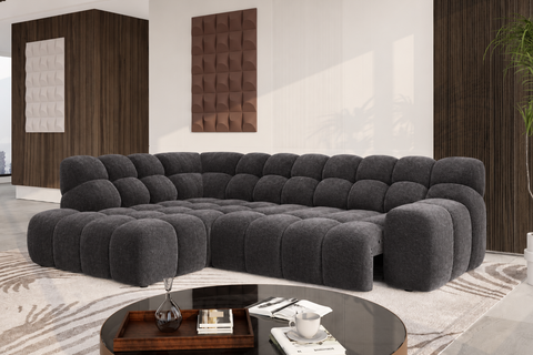 COMFORT  L 113" x 80" Wide Sectional with Electric Seat Extension