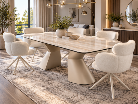 Atos 71" Glossy White Extendable Dining Table