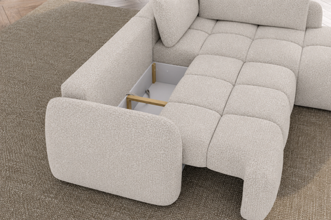 VINCARO L 106" x 81" Wide Sleeper Sectional with Storage