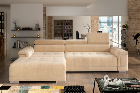 CARINA MINI 108" x 70" Wide Sectional with Electric Seat Extension