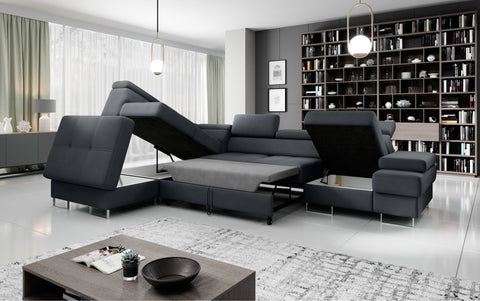 GALAXY L2 131" x 88"  Wide Sleeper Sectional with Storage