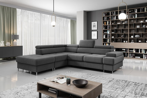 GALAXY L 103" x 88"  Wide Sleeper Sectional with Storage