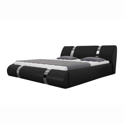 APOLLO American King Size Bed Frame with Storage- Black