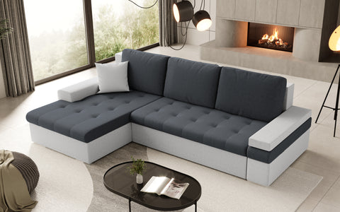 CESARE MINI L 108" x 71.5"  Wide Sleeper Sectional with Storage