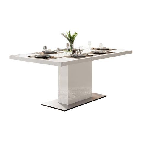 Cartier 47" White Extendable Dining Table