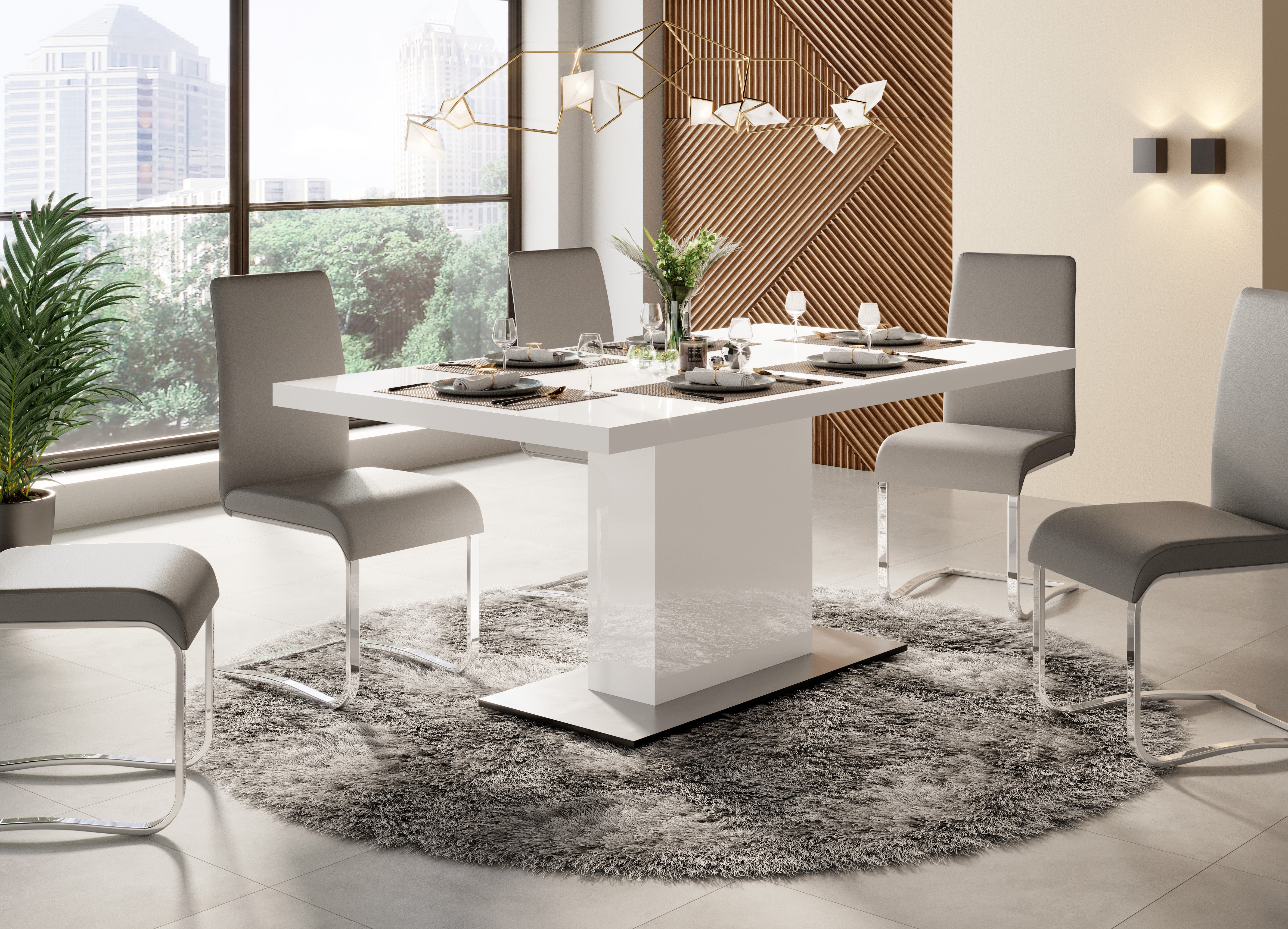 Extendable dining table online set