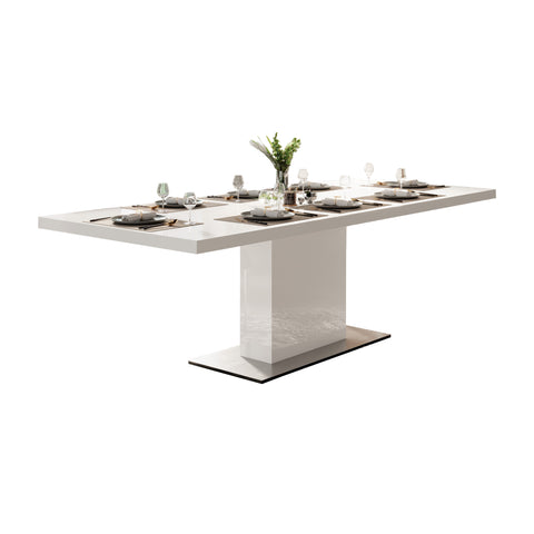 Cartier 71" White Extendable Dining Table