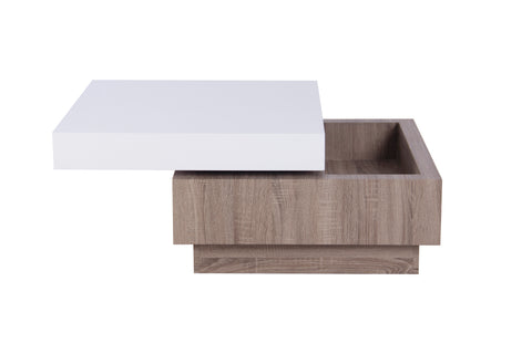 FALON White & Wood Coffee Table