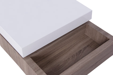 FALON White & Wood Coffee Table