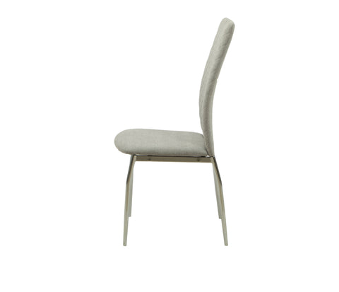 MILO Dining Chair Gray & Chrome Leg