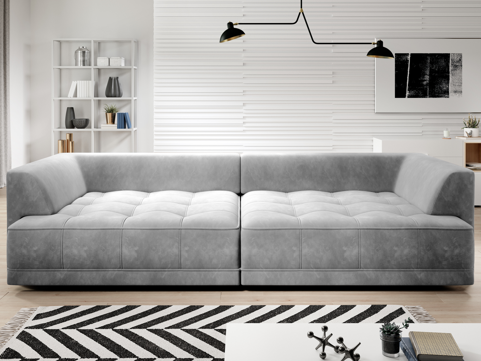 SOPHIA 119" Wide Electric Sofa Bed EQmodern