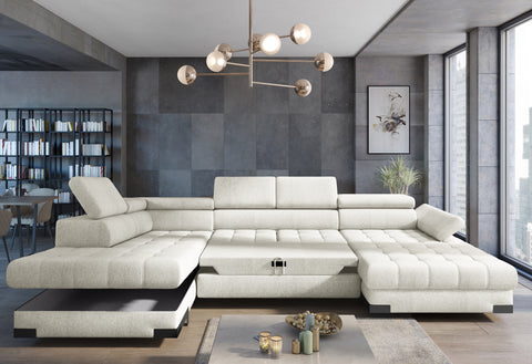 SULTAN XL 133.5" x 88" 68" Wide Sleeper Sectional with Storage