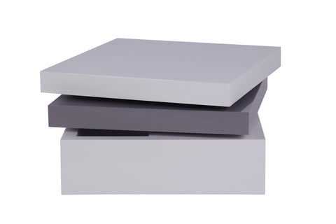 TRISTA White & Gray Coffee Table