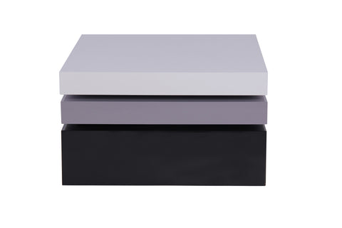 TRISTA White & Gray & Black Coffee Table