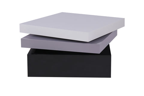 TRISTA White & Gray & Black Coffee Table