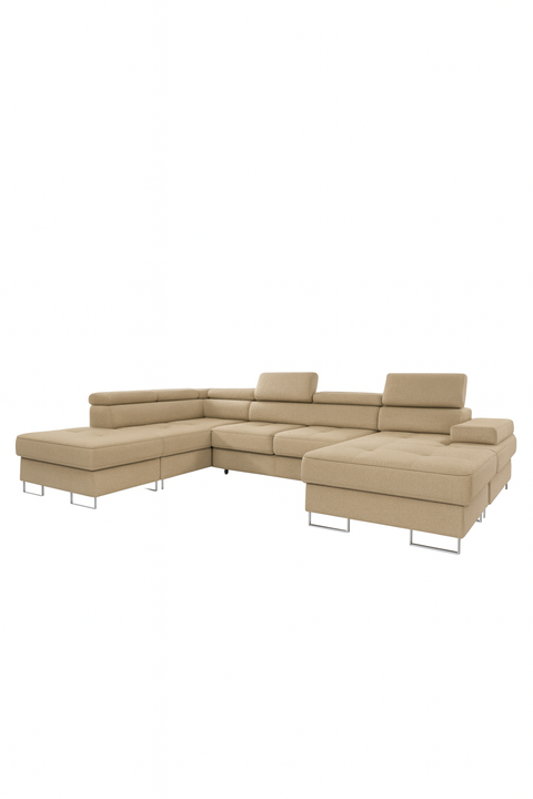 GALAXY XL 133" x 88" x 70 Wide Sleeper Sectional with Storage