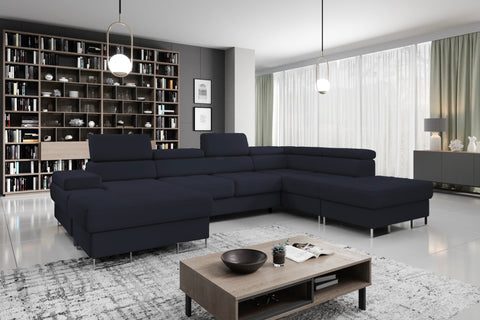 GALAXY XL 133" x 88" x 70 Wide Sleeper Sectional with Storage