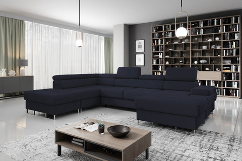 GALAXY XL 133" x 88" x 70 Wide Sleeper Sectional with Storage