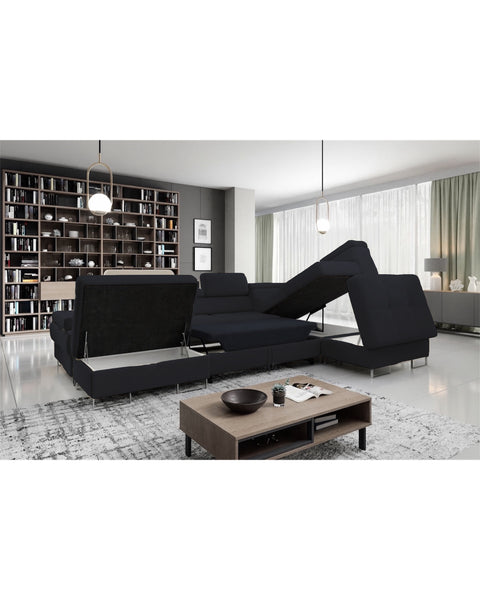 GALAXY XL 133" x 88" x 70 Wide Sleeper Sectional with Storage