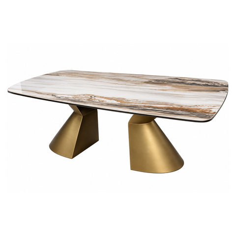 Portos 71" Antique Bronze Extendable Dining Table