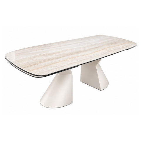 Atos 71" Glossy White Extendable Dining Table