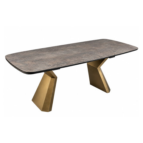 Aramis 63" Martha Bronze Extendable Dining Table