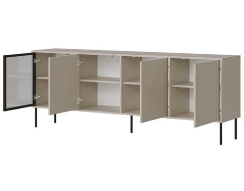 DOMI 4 DOOR DRESSER CASHMERE