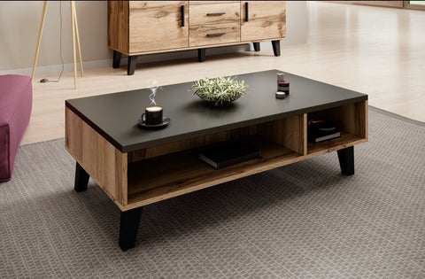 LOTTA Coffee Table Wotan Oak+ Black Top