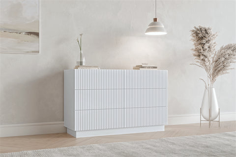 LIVERTI 6 DRAWER DRESSER WHITE