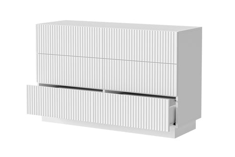 LIVERTI 6 DRAWER DRESSER WHITE