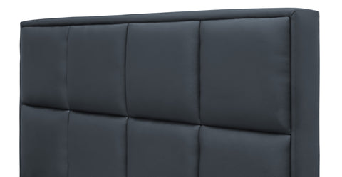 LUSSO King Size Bed Frame with Storage Dark Gray Fabric