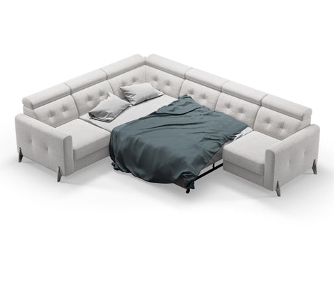 MONACO L2 120" x 96" Wide Sleeper Sectional with Storage