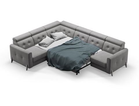 MONACO L2 120" x 96" Wide Sleeper Sectional with Storage