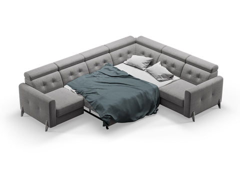 MONACO L2 120" x 96" Wide Sleeper Sectional with Storage