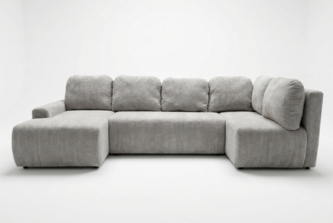 NEMO U-shape 121" x 59" x 59" Wide Sleeper Sectional with Storage