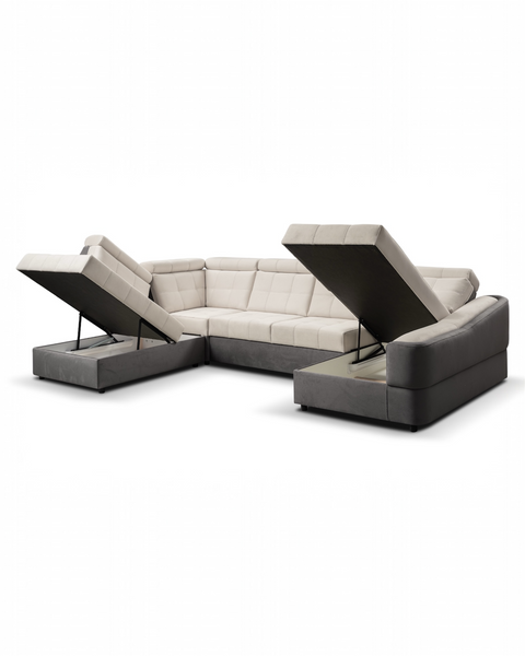 ALTO XL 140"x 88.5"x 68" Wide Sleeper Sectional with Storage