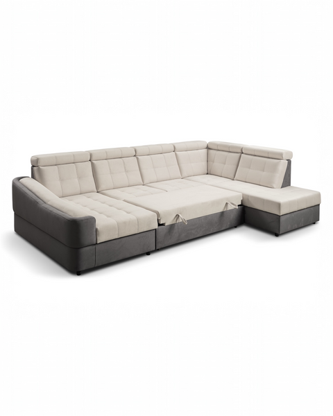 ALTO XL 140"x 88.5"x 68" Wide Sleeper Sectional with Storage