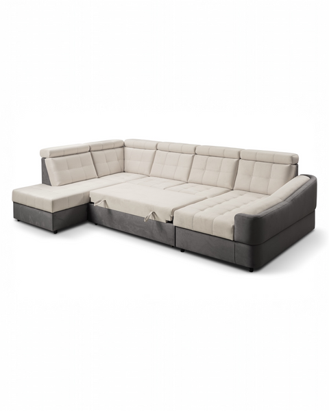 ALTO XL 140"x 88.5"x 68" Wide Sleeper Sectional with Storage
