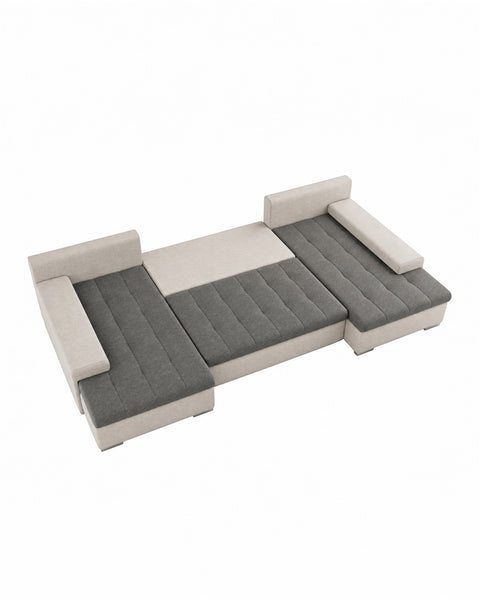 CESARE MAX 135" x 71.5"  Wide Sleeper Sectional with Storage