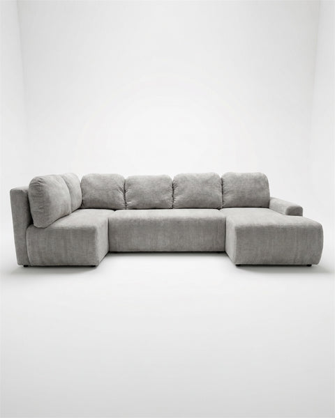 NEMO U-shape 121" x 59" x 59" Wide Sleeper Sectional with Storage