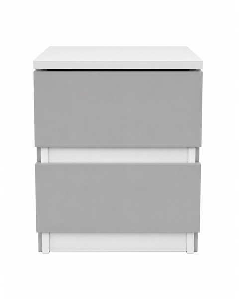 LIAM NIGHTSTAND WHITE & GREY  (SET OF 2)