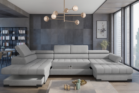 SULTAN XL 133.5" x 88" 68" Wide Sleeper Sectional with Storage