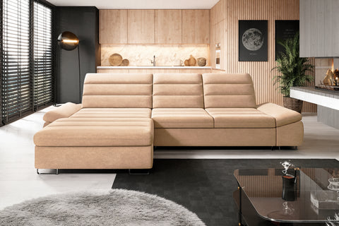 DONATELLA MINI 120.5" x 74.5" Wide Sleeper Sectional with Storage