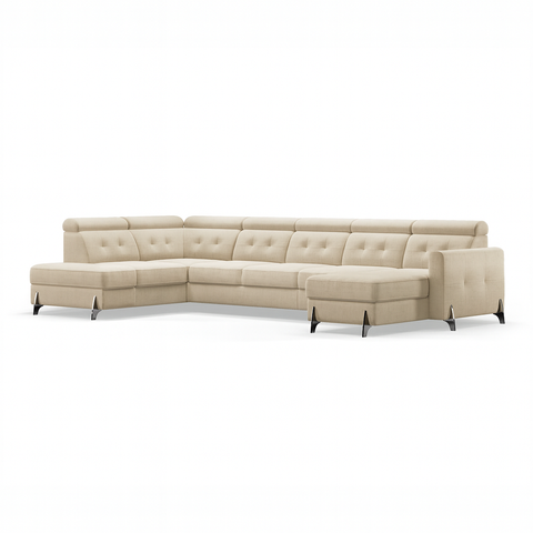 MONACO XL  147.5"x 80.5"x 69" Wide Sleeper Sectional with Storage