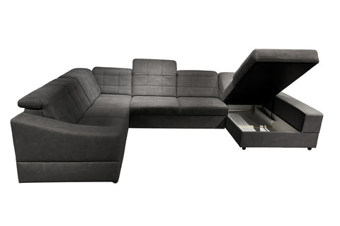 GIORGIO 138" x 107" 69" Wide Sleeper Sectional with Storage