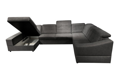 GIORGIO 138" x 107" 69" Wide Sleeper Sectional with Storage